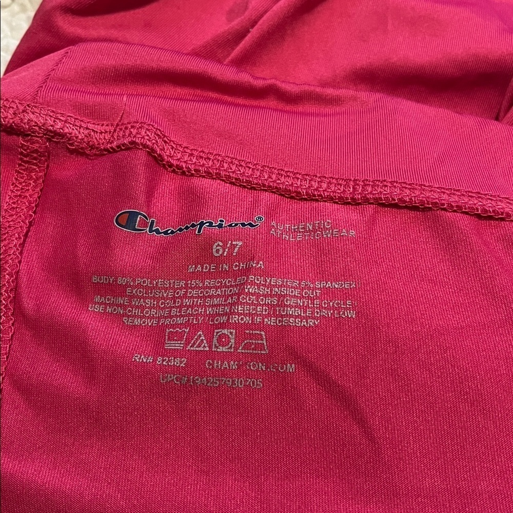 Champion Kids' Vivid Pink, purple, and black Leggings - Picture 6 of 13